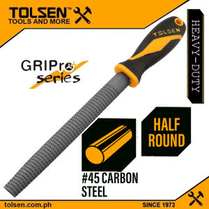 Tolsen Wood File 8" (Half-Round) GRIPro Series 32025