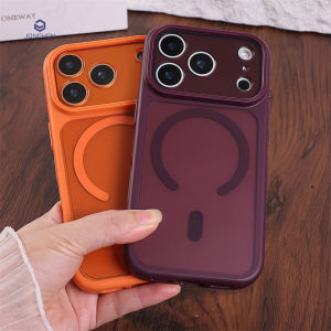 Luxury Lens Protector Matte Translucent Case For iPhone 18 17 16 15 14 13 Pro Max For Magsafe Wireless Charger Cover