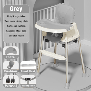 3 in 1 Baby High Chair to Kids Table & Chair Set & Balance Bike Adjustable BPA-Free (6 Months to 6 Years)