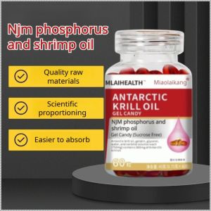 Antarctic Krill Oil Capsules Omega-3 Astaxanthin Efficient Absorption Natural Ingredients Antioxidant Health Supplement