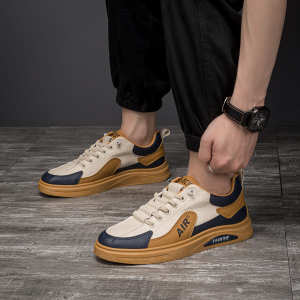 sepatu sneaker pria putih model kulit buaya sepatu sneakers kasual model terbaru AIR-37