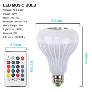 Loa bóng đèn Bluetooth không dây đèn nhạc led RGB BUL 12W Zweicx