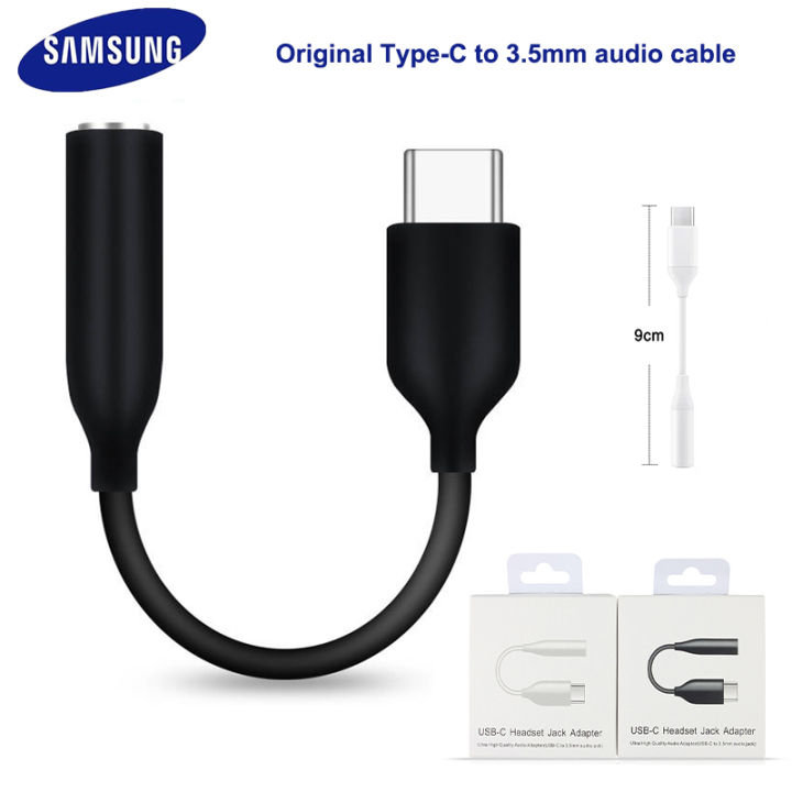 Original Samsung USB Type C Headset Jack Adapter Earphone