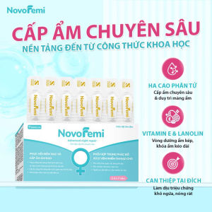 Viên đặt âm đạo Novofemi advanced night repair NGĂN NGỪA KHÔ TEO LÃO HOÁ VÙNG KÍN