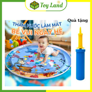 Thảm Nước 100cm Thảm Đệm Nước Thảm Nhún Cho Bé Chống Tràn Tặng Kèm Bơm Đồ Chơi Trẻ Em Summer Mùa Hè