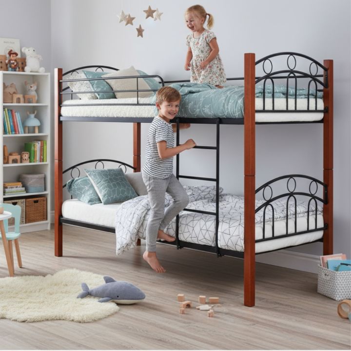 Furniture Direct DERRICK wooden post double decker bunk bed katil