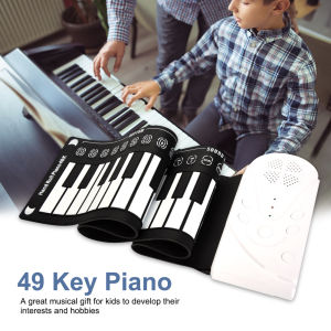 49-key trumpet hand-rolled piano portable folding electronic piano can be rolled up piano beginners practice piano