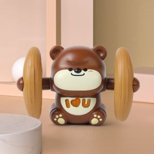 Mainan Anak Bayi Monyet Jungkir Balik Berguling Ada Musik Lampu Edukasi Anak Perempuan Laki Laki Rolling Monkey Toy - Monyet Coklat