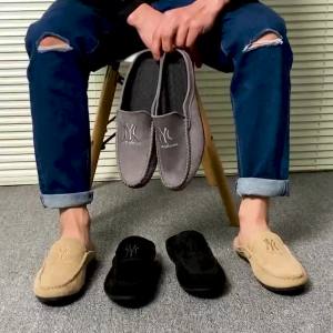 G&MN ครึ่งรองเท้าสำหรับชายครึ่งรองเท้าแตะแบนรองเท้าแตะรองเท้าแตะรองเท้า Loafers สำหรับชาย ใหม่แฟชั่น Casual รองเท้าล่อสำหรับชาย