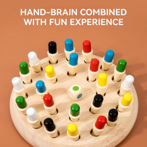 Wooden Memory Match Stick Chess Game Color Baby educational toys Memory Chess Funny Block Board Game