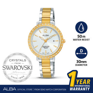 Jam Tangan Swarovski Wanita Alba FASHION Quartz Stainless Steel AH7S06X1 Original