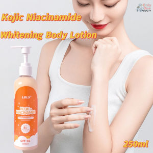 Kojic Niacinamide Whitening Body Lotion SPF30+ Deep Moisturizing Hydrating Anti Aging Smoothing Brightening Skin Melanin Remove Lotion 250ml