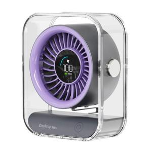 Practical Small Cooling Fan Digital Display Fan with 100 Adjustable Speed Suitable for Indoor Desk and Wall Mounting