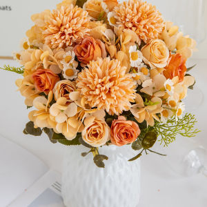 <pirit> 1PC Artificial Flowers Wedding Home Bedroom Decoration Bridal Bouquet Garden Fake Silk Chamomile