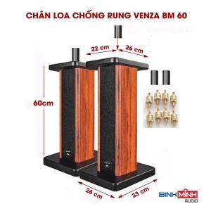Chân loa gỗ chống rung Venza BM 60 ( cao 60cmcó chân đinh)