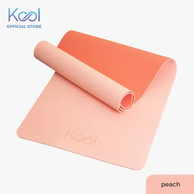 Kool Non-Slip TPE Mat For Floor Workout - Exercise/Fitness/Yoga/Pilates - Peach Orange - 6mm