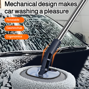 Car Cleaning Brush Car Wash Mop Car Wash Mop Telescopic Long Handle Cleaning Mop Car Cleaning Tool Microfiber Car Wash Mop Car Care Duster Household伸缩洗车拖把