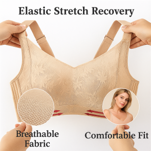 Veimia Non-Marking Skin-Friendly Push-Up Bra Anti-sagging Adjustable Underwear Breathable Non-wired Bra