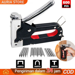 3in1 Staples Stapler Staple Gun Alat Tembak Paku Staples Manual Gratis 600 paku 3 In 1 Pistol Kuku Pistol Stapler Konstruksi Konstruksi Furnitur DIY Pelapis Pelapis Pistol Stapler Multifungsi Pistol