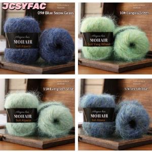 JCSYFAC 2 cái nhiều màu Alpaca Mohair Gradient nhuộm Mohair dệt kim tay trung bình dày mô hình bé Len Khăn Choàng chăn