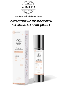 [READY STOCK] Vinov Tone Up UV Sunscreen SPF50+ PA++++ (50ML) (Beige)