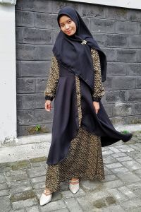Gamis Muslimah Set 2in1 | Baju Muslim Wanita Inner dan Outer Syari