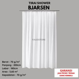 Tirai Pembatas Kamar Mandi Bahan Plastik Kuat dan Tahan Lama Ukuran 180x200cm