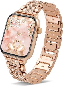 Smart Watch for Women Call Receive/Dial Smartwatch for Android iOS Phones Waterproof Activity Fitness Tracker with Full Touch Color Screen Sleep Monitor Pedometer Gifts for Women