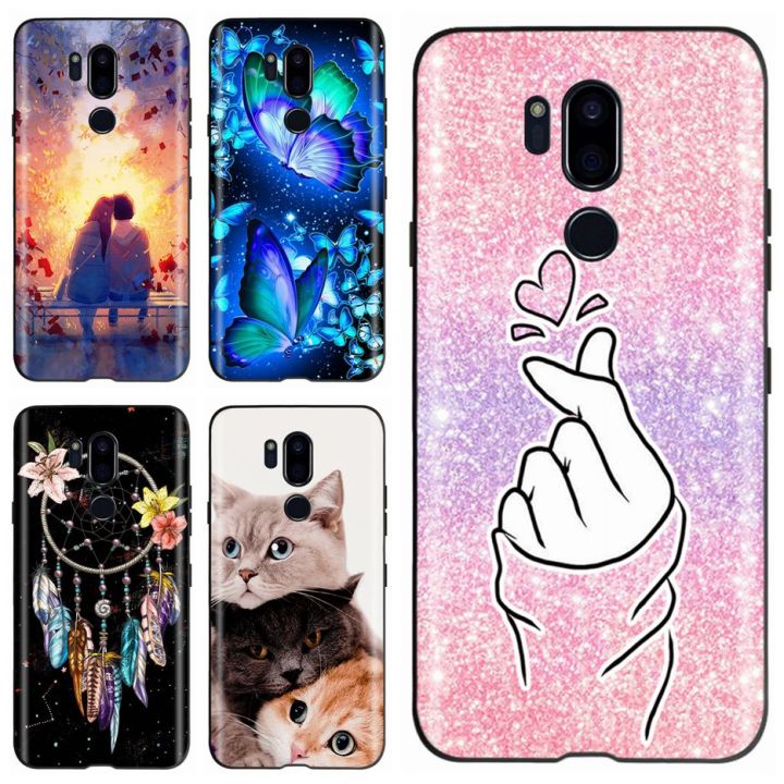 Cute Painted Cover For LG G7 ThinQ Case G710 LM-G710 Soft Silicone Matte  Phone Case For LG G7 ThinQ Casing