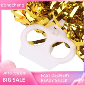 dongcheng 2Pcs Double Hole Finger Ring Handle Style Cheerleading Pom Poms Cheer Balls For Hand Dance Women Girl Kids Pompoms Accessories