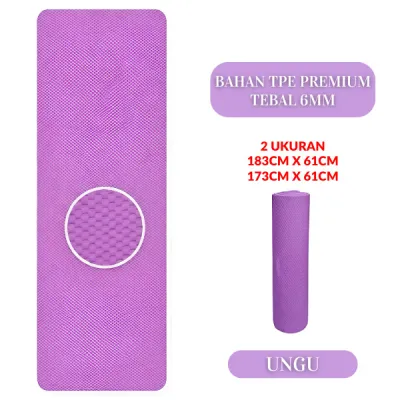 Matras Yoga TPE 6/8mm | Alat Olahraga Rumah