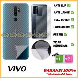 SKIN CARBON GARSKIN VIVO S1 V5 V7 V9 V11 V15 V17 V19 V20 V20SE V21 V21E V23 V23E V25 V25E V27 V27E V29 V29E V30 V30E V40 T1 5G PRO 5G Z1 Z6 PRO PLUS V11 PRO anti jamur