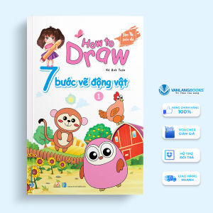 Sách - 7 Bước Vẽ Động Vật - Tập 1-Vanlangbooks