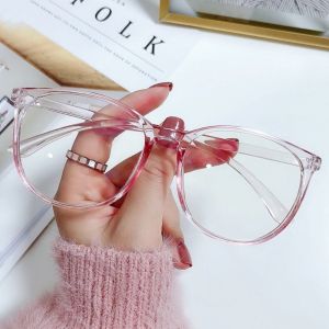 NEXTYOO Plane Mirror Anti Blue Light Glasses Without Degree Transparent Round Eyewear Decorative  Optical Spectacle Eyeglass Women Men