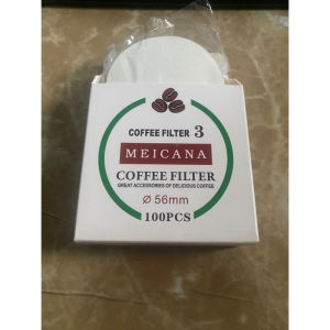 [For 3 cups Mokapot]100Pcs Round Coffee Filter Paper Moka Pot Espresso Tea Strainer