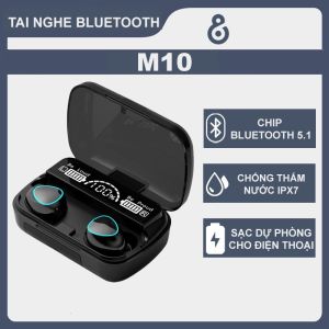 Tai nghe Bluetooth M10 Tai Nghe Không Dây Cảm Biến Siêu Nhạy Hỗ Trợ Nghe Gọi Đàm Thoại
