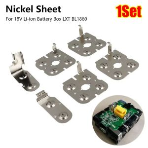 TANTUANG 1Set Thép mạ niken Tấm Niken 10 lõi 18V Đầu nối pin Li-ion 18650 Bền bỉ Bạc Đầu nối gói pin lithium cho bộ lắp ráp hộp pin 18V