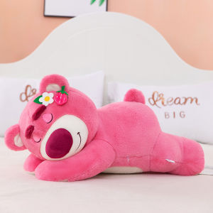 Strawberry Bear Sitting Plush Doll - Cartoon Doll Birthday Gift Cute Toy Hugging Pillow
