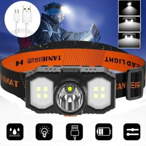 3 Mode XPE Headlight Outdoor Camping Headlamps with Built-in 18650 Battery USB Rechargeable Portable Flashlight Lantern Headlamp