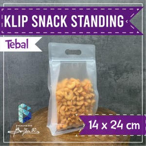 Standing Pouch 14x24 CM Flat Bottom Matte Doff - Plastik Kemasan Snack