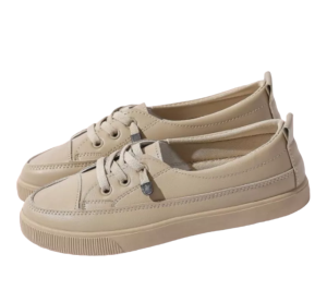 Sepatu Sneakers Kanvas Wanita warna Putih / Beige 229 Sepatukoleksi