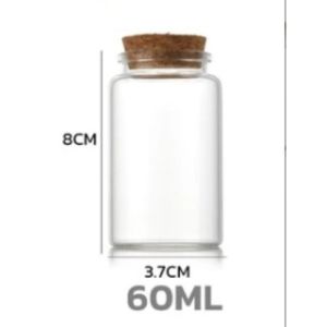 50ml Small Glass Bottles with Corks for Art Crafts Storage Party Decoration Wedding Favors