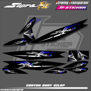 SUPRA FIT LAMA (COD) STIKER STRIPING MOTOR HONDA SUPRA FIT LAMA - STIKER LIST GRAFIK SIMPLE WARNA VARIASI DESAIN RACING HOLOGRAM DAN TRANSPARAN BISA COD IP.KODE-448