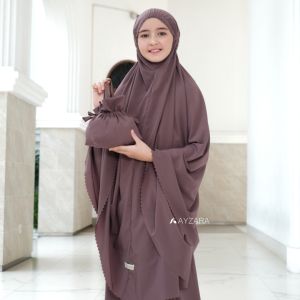 AYZARA - Mukena Anak Tanggung Lite Polos Ataya Series Atasan Bawahan Sejadah Mini