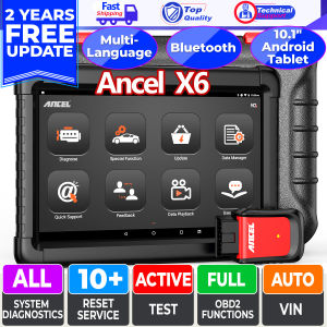 【Manila 48H】ANCEL V6 PRO+ Key Programmer Bidirectional Scan Tool Enhanced BT Bluetooth Automotive OBD2 Diagnostic Code Reader All System Car Scanner with 25+ Resets Auto ABS Bleed Injector Coding