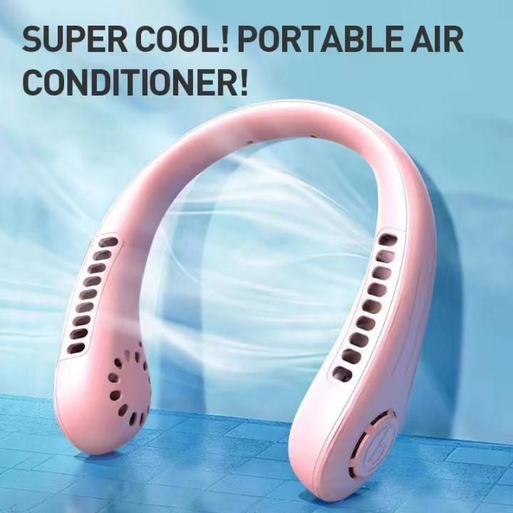 Rechargeable Vaneless Hanging Neck Cooler Fan | Lazada PH