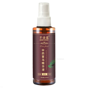 Herbal black hair spray Black Hair Serum thick black hair growth100ML Polygonum multiflorum black hair liquid Natural White hair to black hair