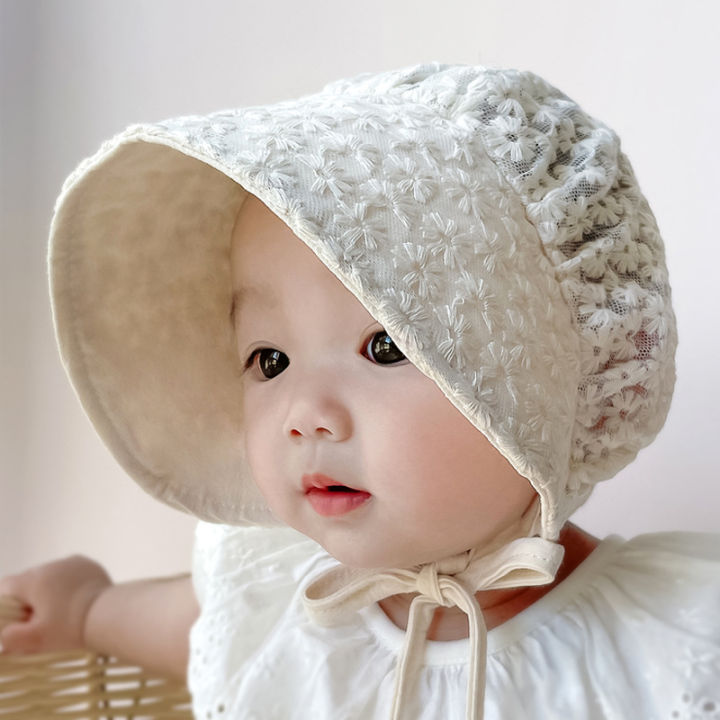Floral Embroidery Baby Hat Spring Summer Sweet Lace Kids Girl Sun Cap  Princess Soft Ear Protection Infant Toddler Visor Bonnet Lazada PH