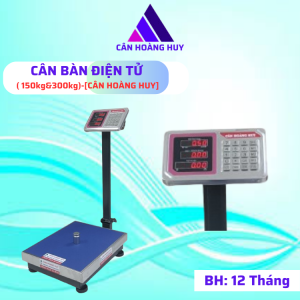 Cân Bàn Điện Tử Hoàng Huy-150kg dùng cho cân hàng hóakhung cân được làm bằng thép không gỉ