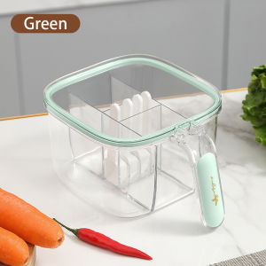 Portable 4 in 1 Seasoning with Spoon Kitchen Supplies Seasoning Bottle Spice Jar Condiment Salt Pepper Spice Container Household Multi-grid Storage Seasoning Tank-152c4c8b